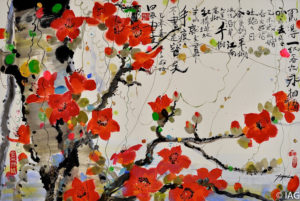 12-木棉花開艷艷紅-Vibrant Blooms-丙烯中國畫-Acrylic-47x70 cm