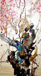 莫負春華, Sprigs of spring, 70"x38 ", 178x97 cm, 18020C, 丙