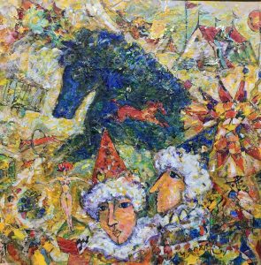 Circus Town 馬戲班10x10 in / Acrylic 壓克力$950