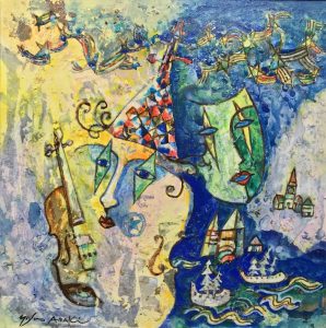 Sea Of Music海洋的旋律10x10 inAcrylic壓克力