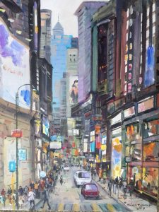 Central of Hong Kong香港中環16x20 inOil油畫