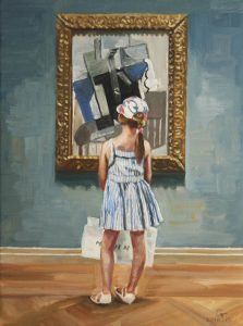 A Girl and Picasso女孩和畢加索12x16 inOil on Canvas布面油畫