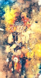 Moon Night月夜26x47 inAcrylic on Paper紙本壓克力