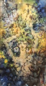 Lotus Soul蓮魂26x48 inAcrylic on Paper紙本壓克力