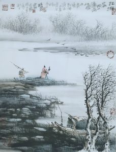 Absorbed in the Nature江湖滿地16x21 inChinese Ink and Color水墨設色