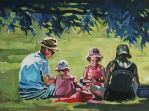 Picnic Series (3)草地上的午餐系列(三)12x16 inOil on Canvas布面油畫