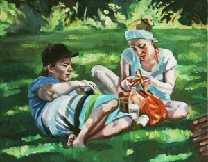 Picnic Series (5)草地上的午餐系列(五)14x18 inOil on Canvas布面油畫