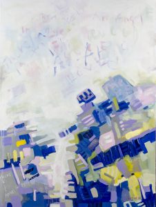 Abstract Landscape Blue抽象風景-藍色48x36 inAcrylic壓克力
