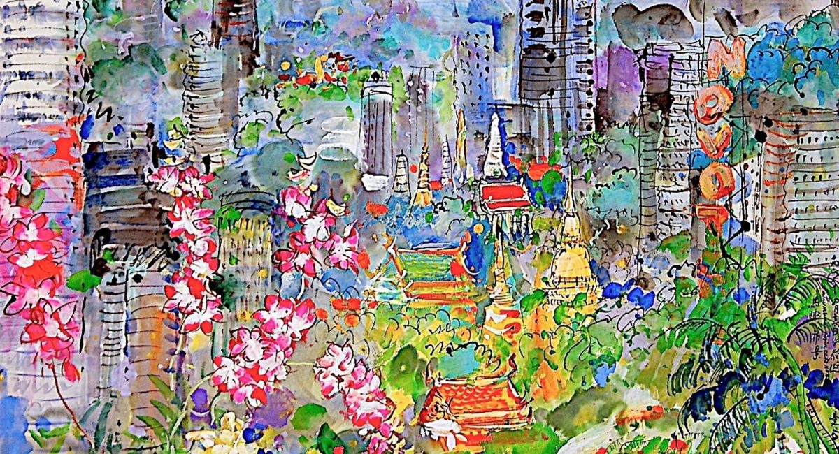 熱帶風情 Urban Passions,102x97cm, 40_x38_,18017C, 丙烯中國畫, Acrylic, 國際畫廊