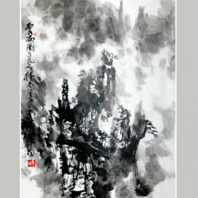 LONG Yu(龍宇)_Mountains veiled with clouds and rains(雲雨圖)_30x20 inch_1,300