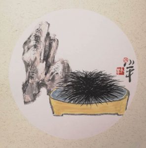 Acorus Calamus四雅之菖蒲D: 13 inChinese Ink and Color水墨設色