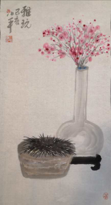 Elegant Pastime雅玩15x27 inChinese Ink and Color水墨設色